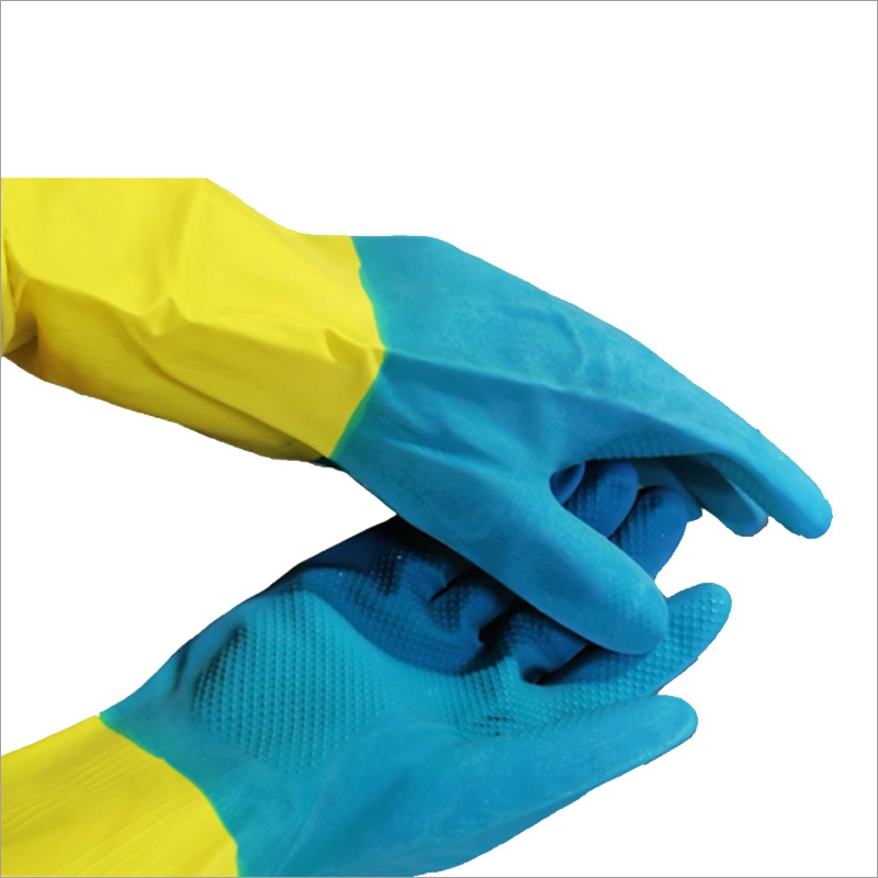 Waterproof plastic gloves
